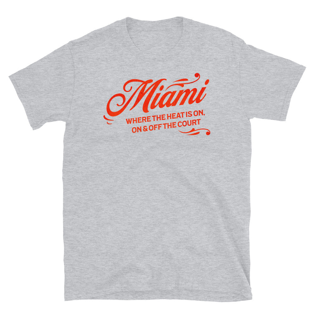 Miami Where The Heat Is On Basketball T-Shirt
