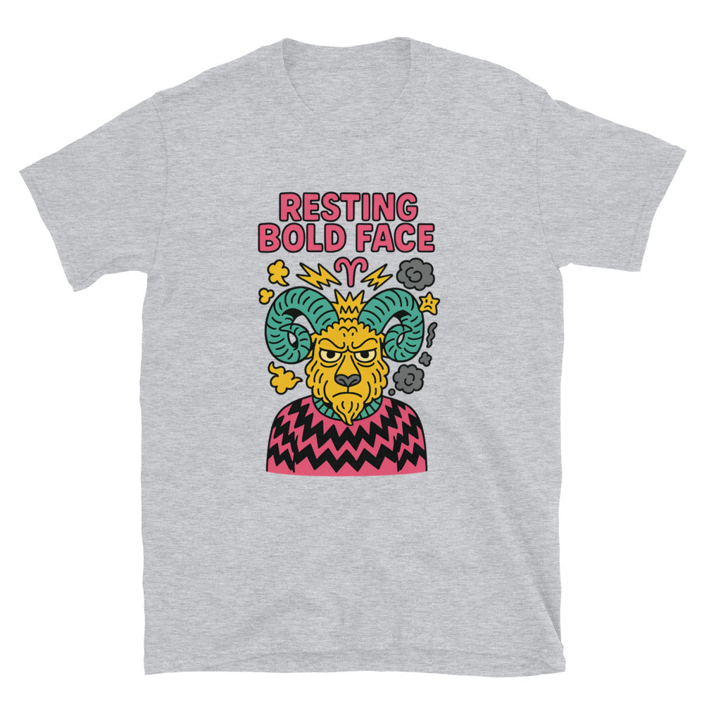 Aries: Resting Bold Face T-Shirt