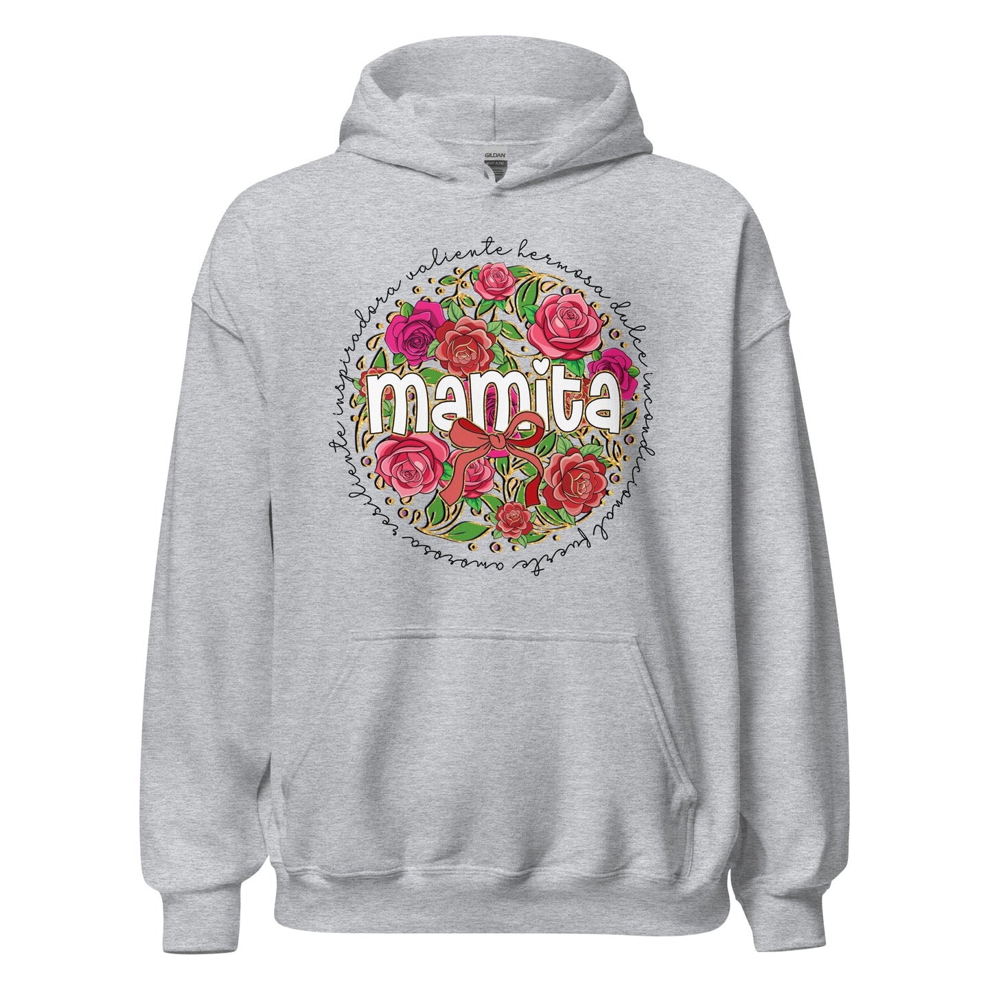 Mamita Floral Definition Hoodie for Latina Moms