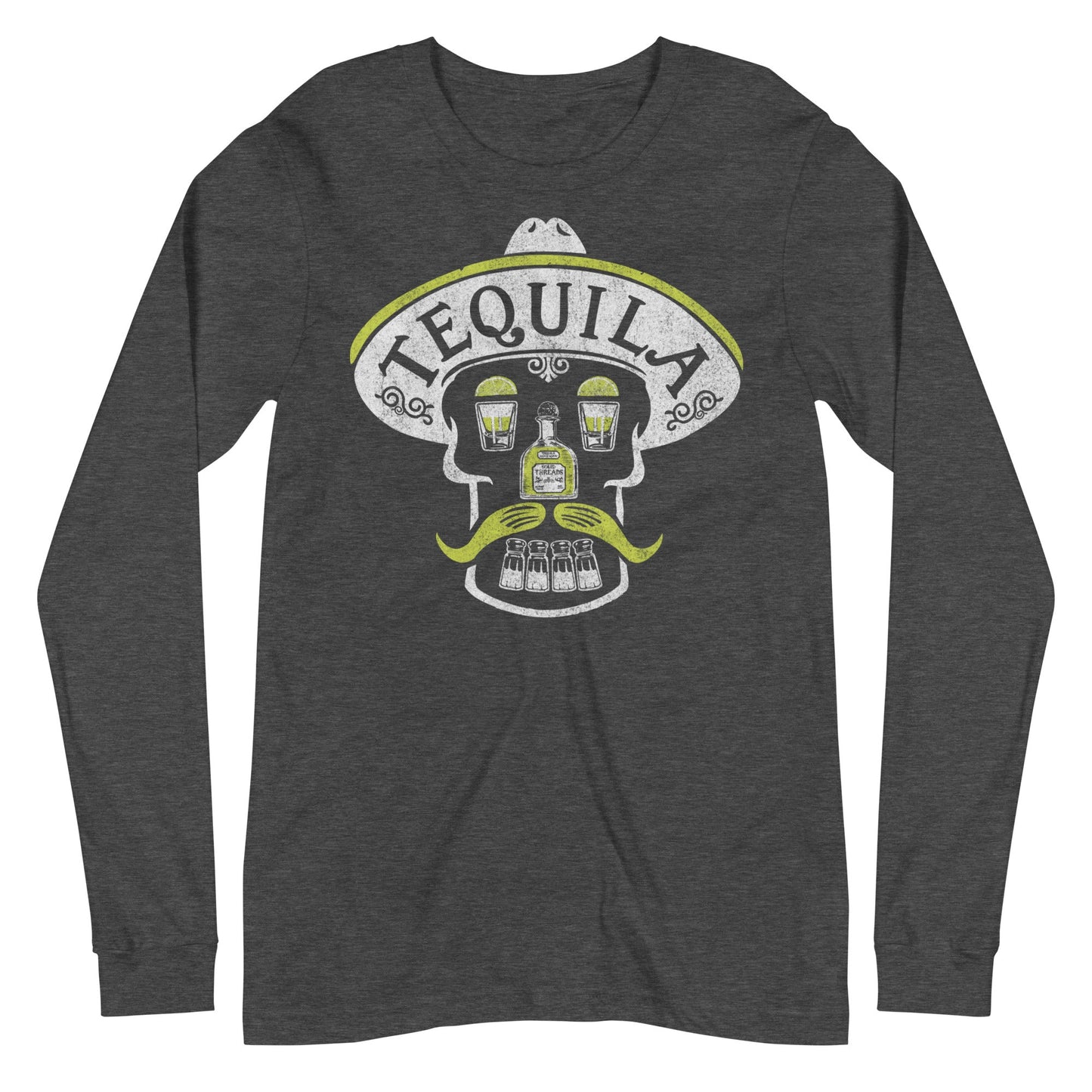 Unisex Tequila Skull Long Sleeve T-shirt