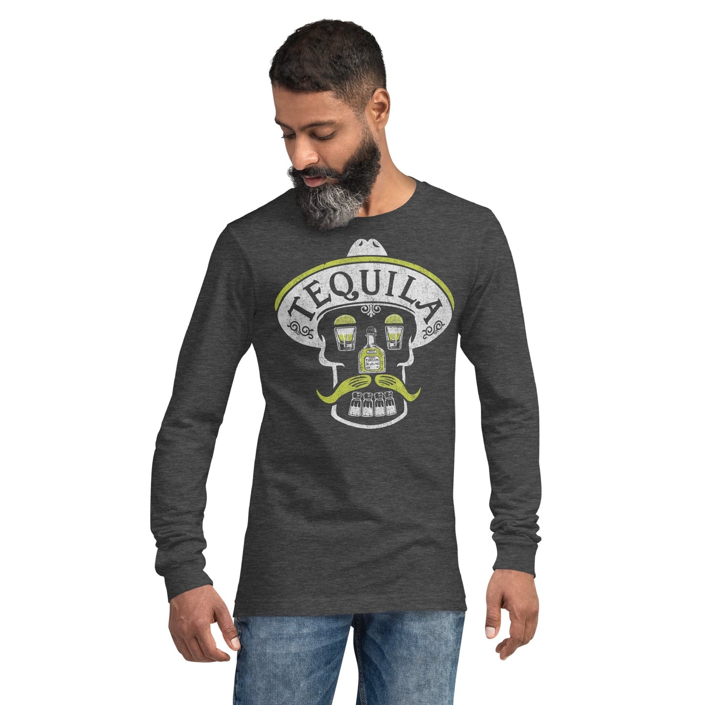 Unisex Tequila Skull Long Sleeve T-shirt