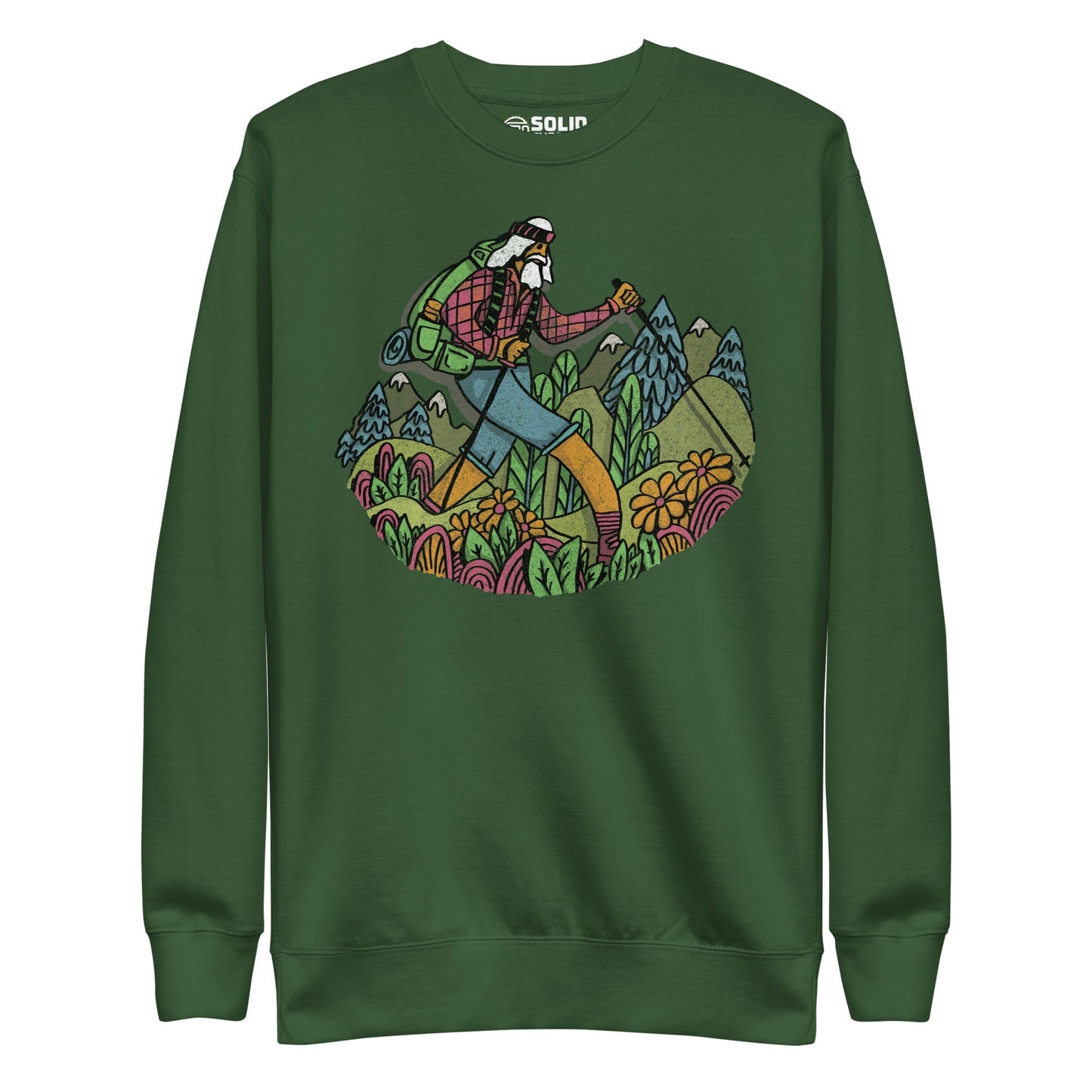 Wise Hiker | Design by Dylan Fant Classic Fleece Sweatshirt