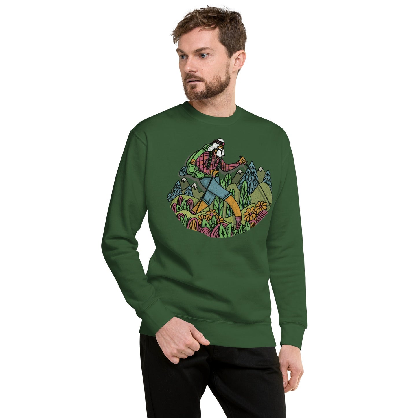 Wise Hiker | Design by Dylan Fant Classic Fleece Sweatshirt