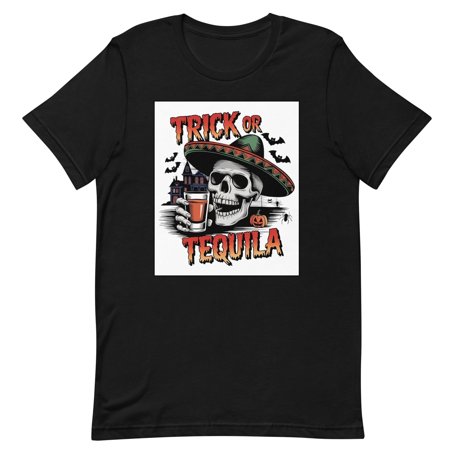 Trick or Tequila Halloween T-Shirt for Latinos Style001