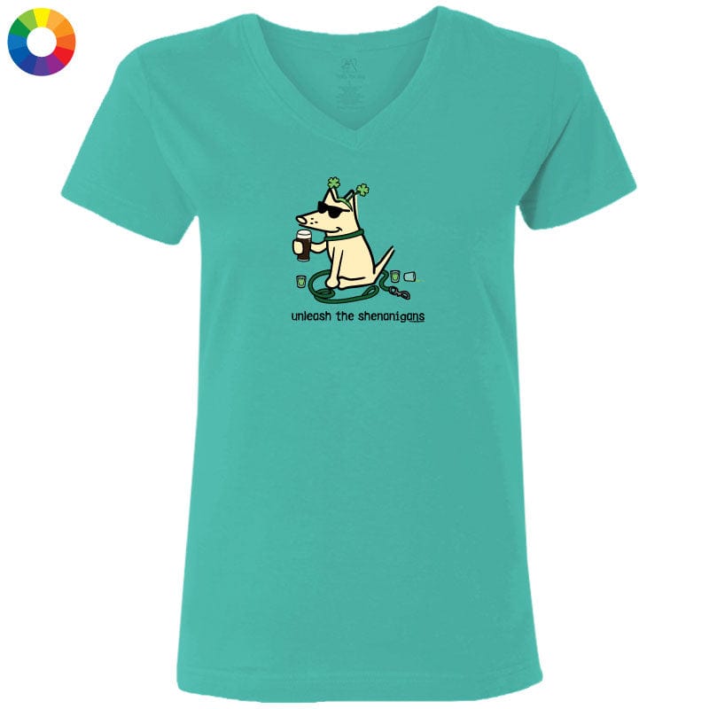 Unleash the Shenanigans - Ladies T-Shirt V-Neck