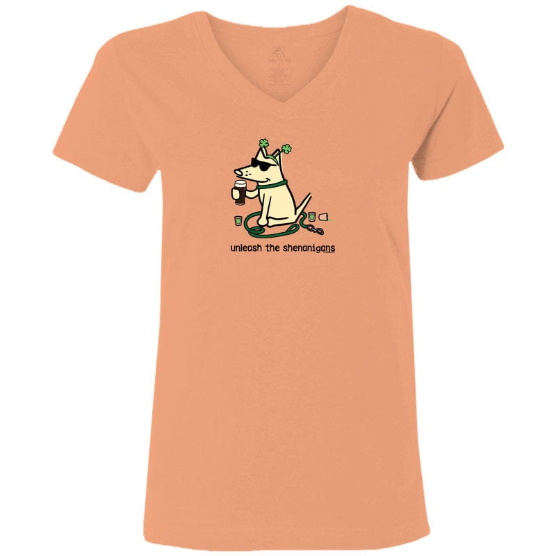 Unleash the Shenanigans - Ladies T-Shirt V-Neck