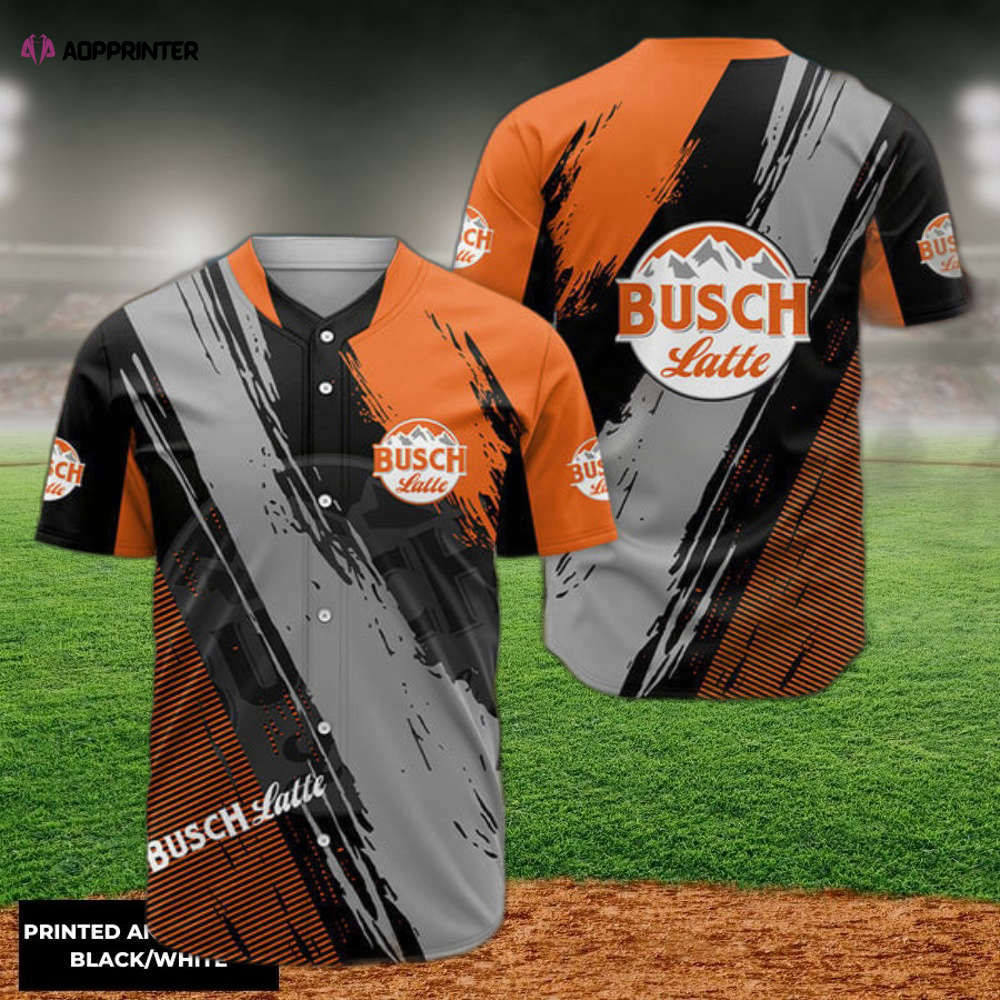 Unleash Your Gaming Style with Busch Latte E-Sports Baseball Jersey - Aopprinter