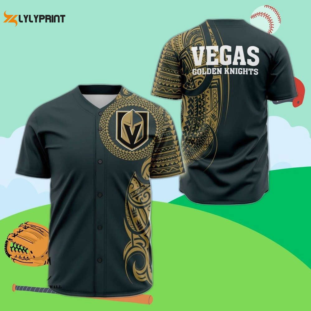 Vegas Golden Knights Baseball Jersey Custom For Fans BJ0123 - lylyprint.com