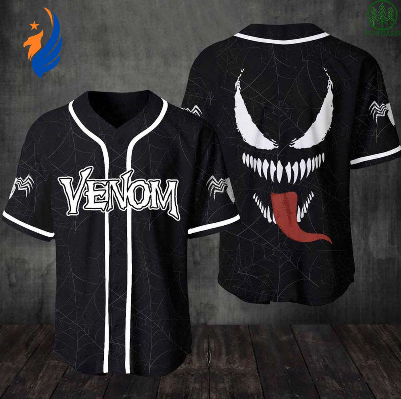 Strike fear on the field with our Venom Baseball Jersey Shirt - Perfect fit style and performance! - Bafud