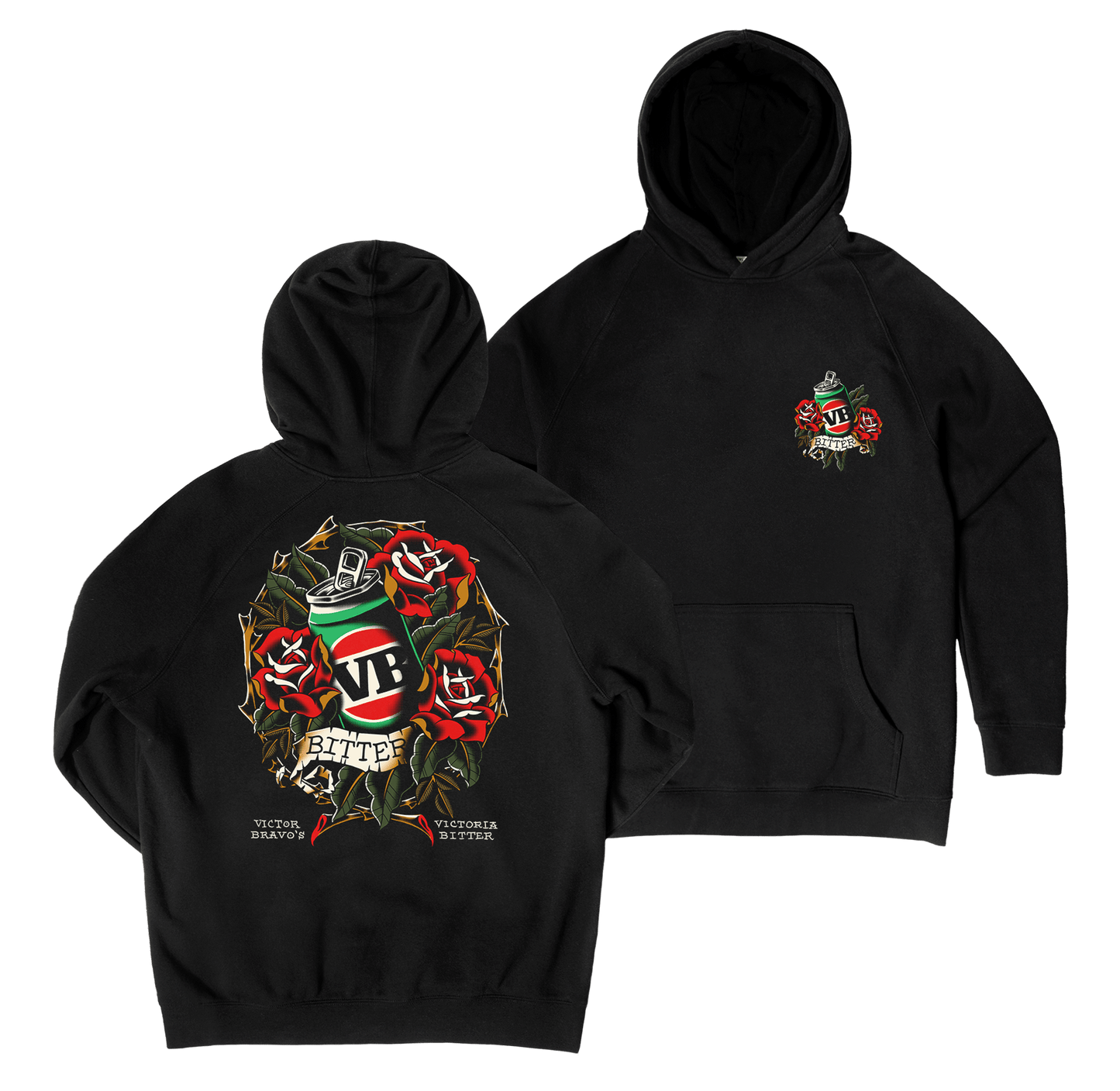 Bitter Rose Hoodie Black