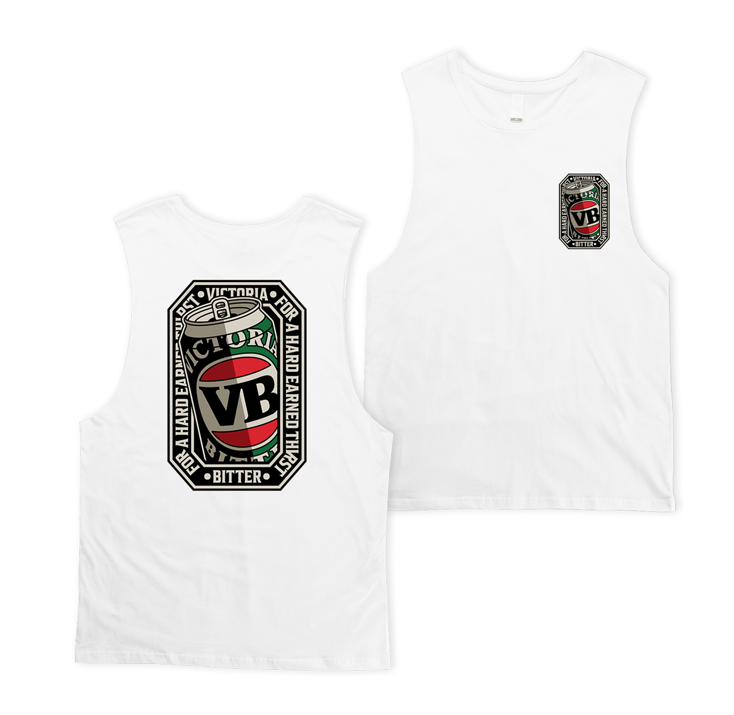 VB Stitch Up Muscle Tee White