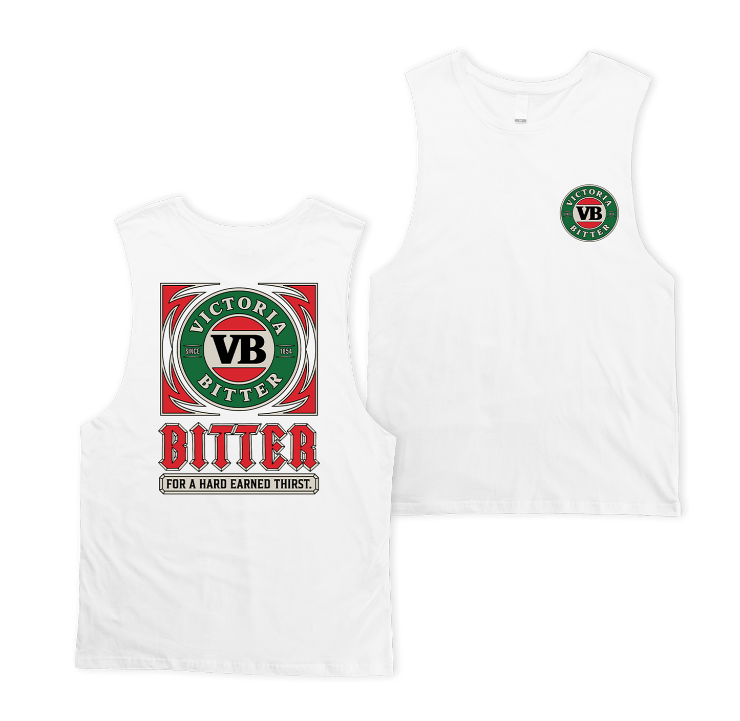 VB Surge Muscle Tee White
