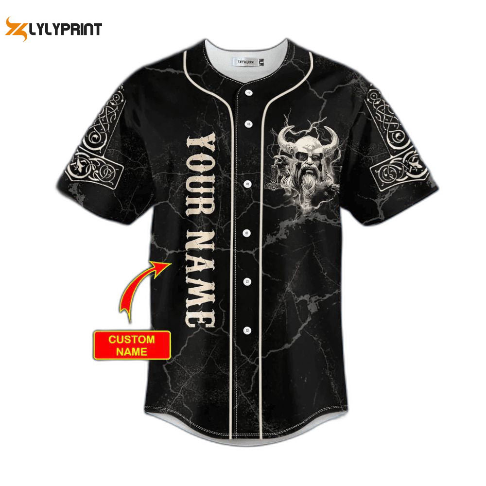 Viking Son Of Odin Valhalla Custom Baseball Jersey For Men Women, Gift For Baseball Fans, Custom Name - lylyprint.com