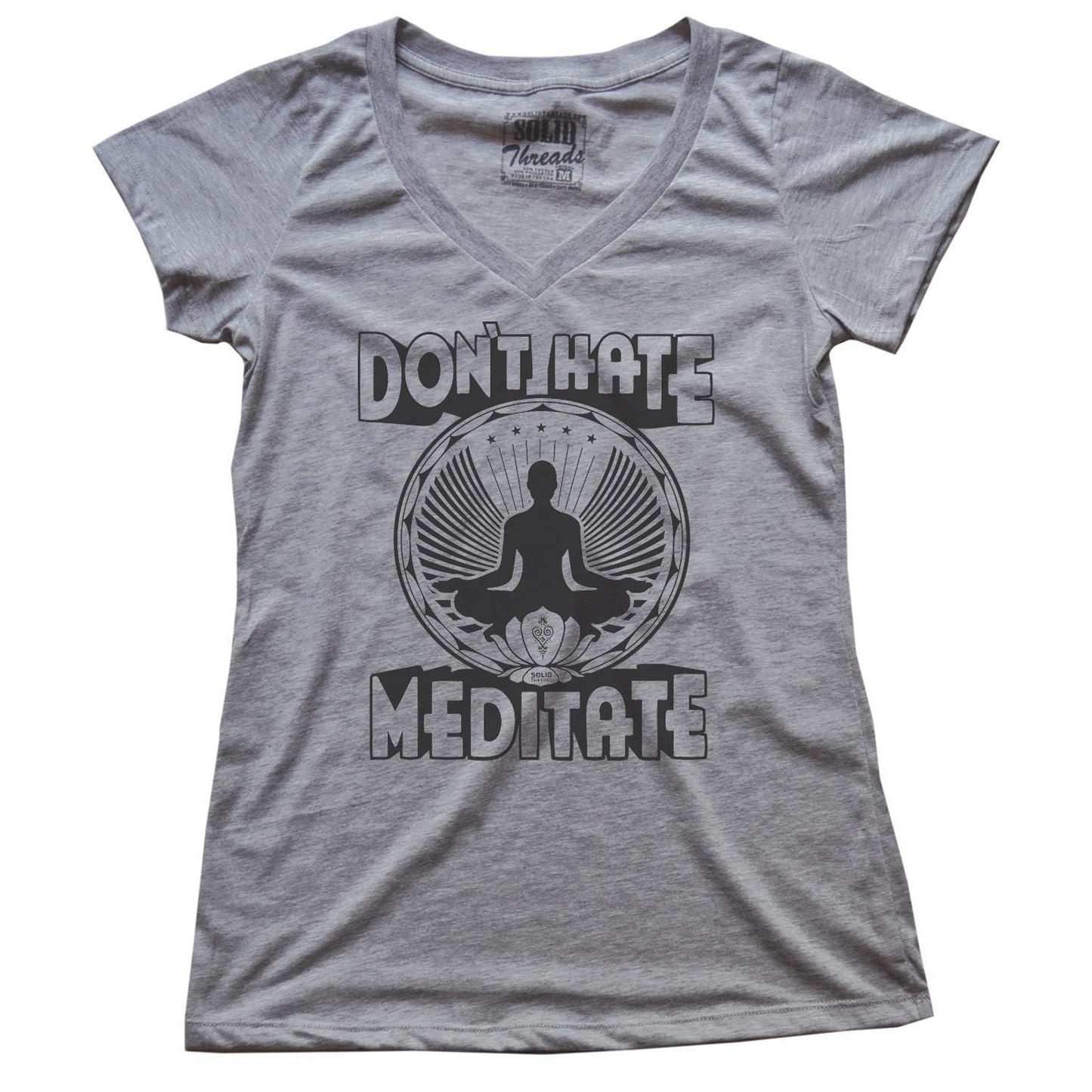Women's Don't Hate Meditate V-neck T-shirt
