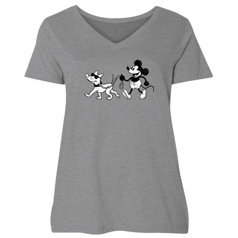 Walking Willie - Ladies Curvy V-Neck Tee