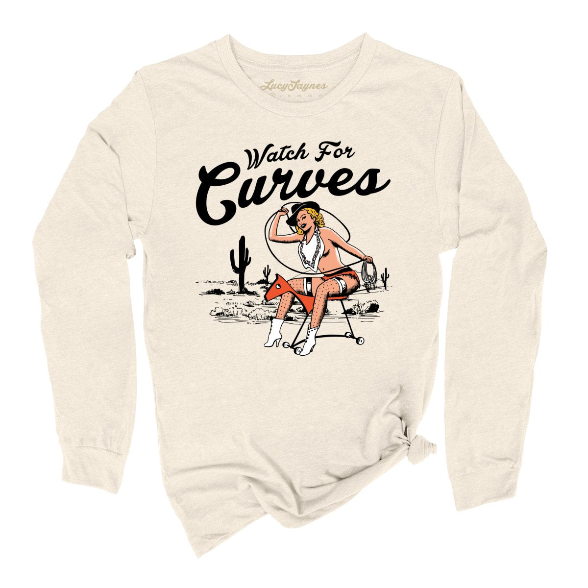 Watch For Curves Long Sleeve Tee