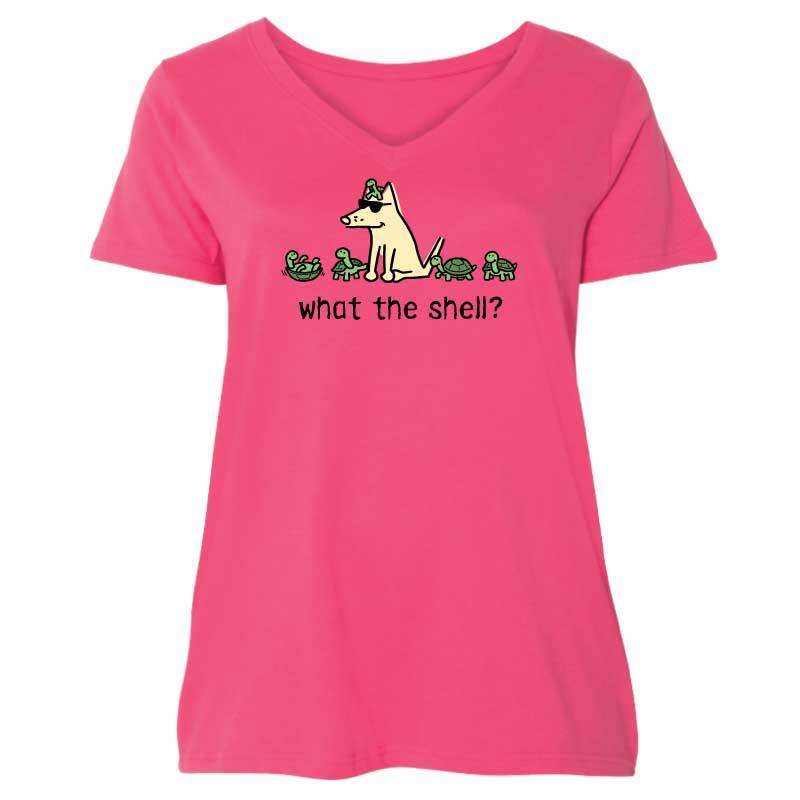 What The Shell? - Ladies Curvy V-Neck Tee