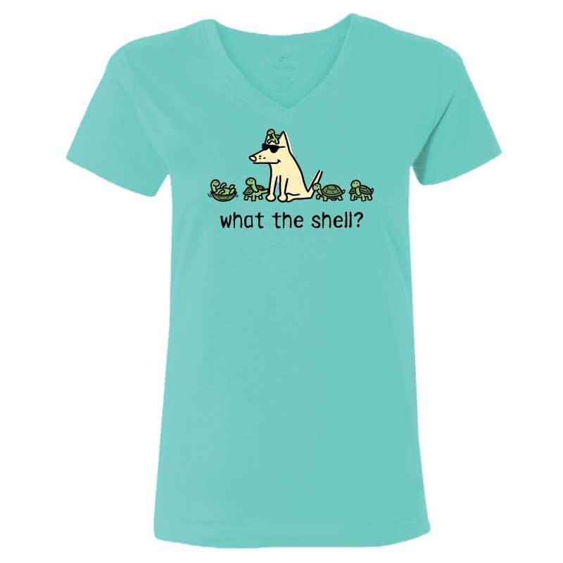What The Shell?  - Ladies T-Shirt V-Neck