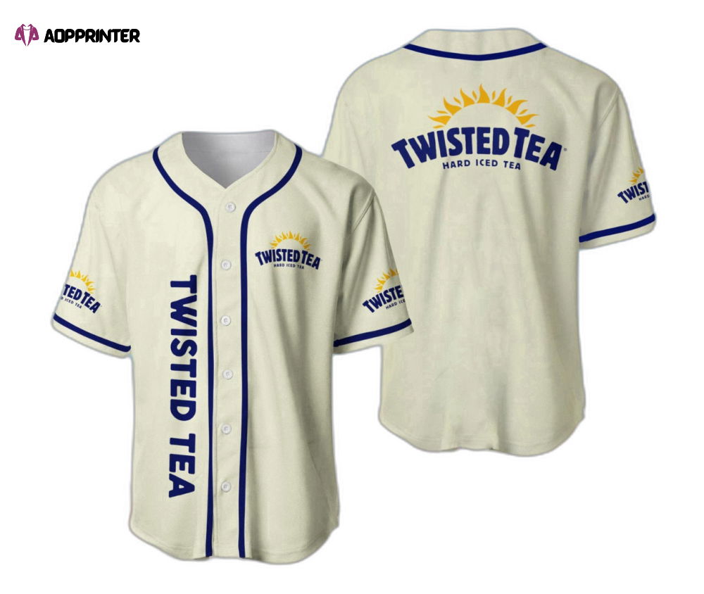 White Twisted Tea Baseball Shirt, Twisted Tea Baseball Jersey Shirt, Gift For Men - Aopprinter