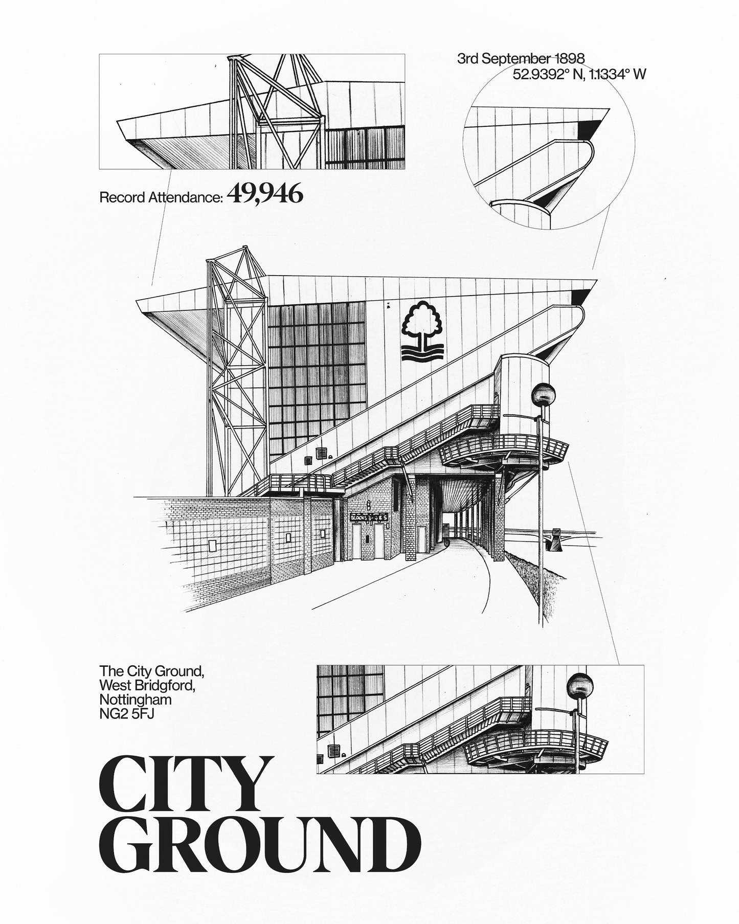 City Ground Blueprint - Tee