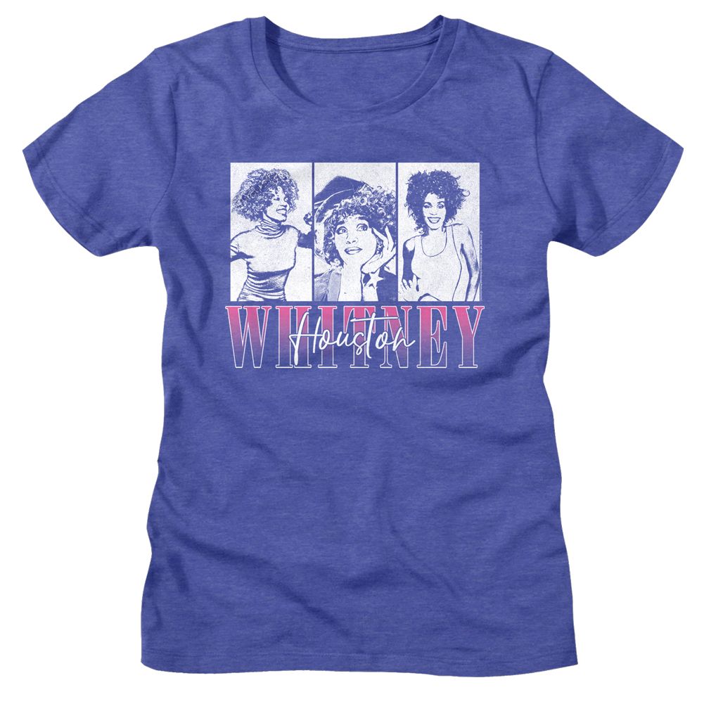 Whitney Houston - Three Rectangles Womens T-Shirt