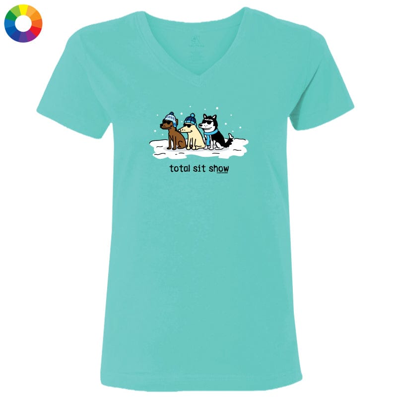 Total Sit Show Snow - Ladies T-Shirt V-Neck