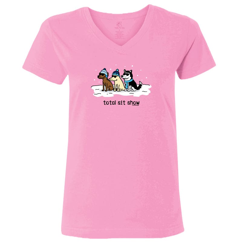Total Sit Show Snow - Ladies T-Shirt V-Neck