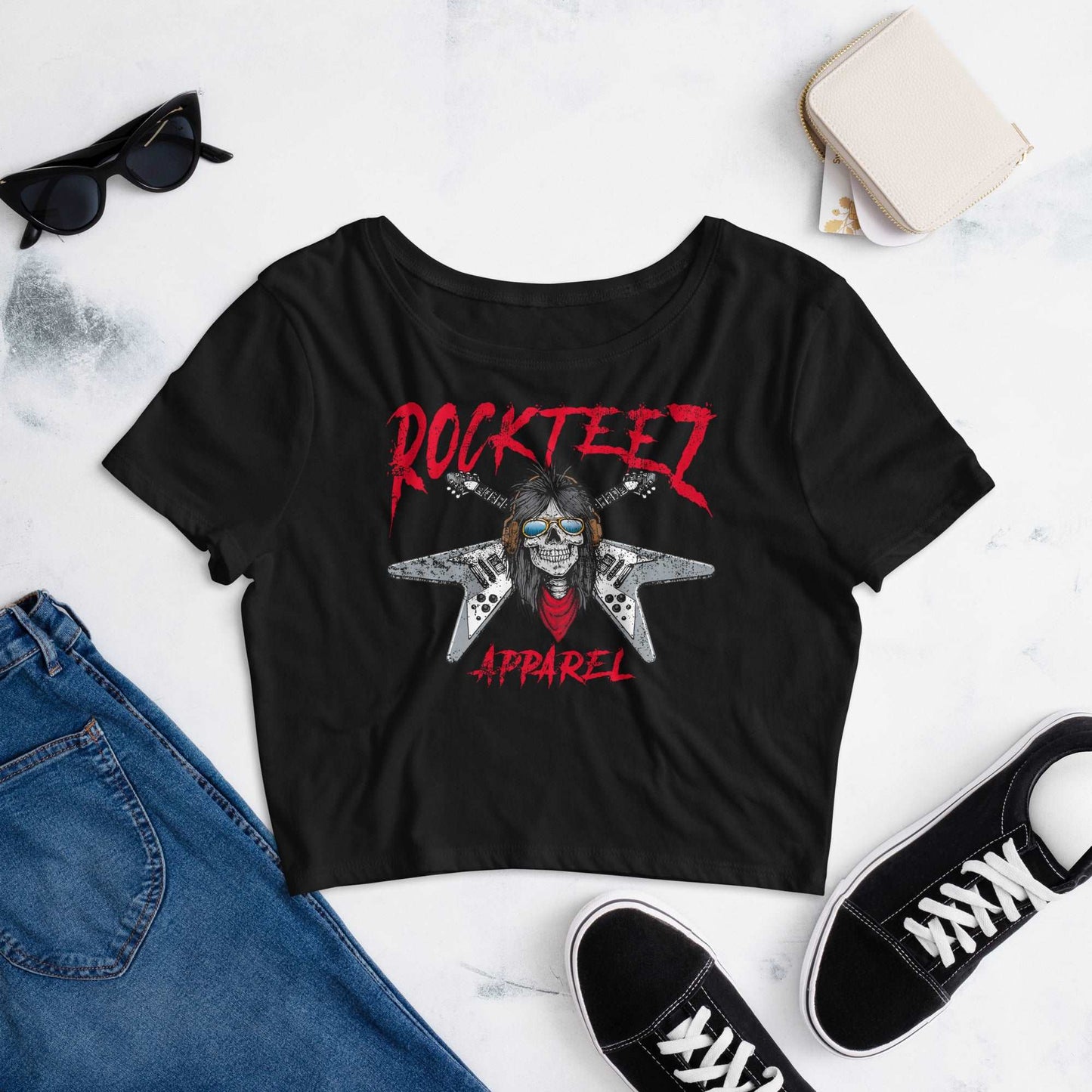 Rockteez Apparel WomenÃ¢â‚¬â„¢s Crop Tee
