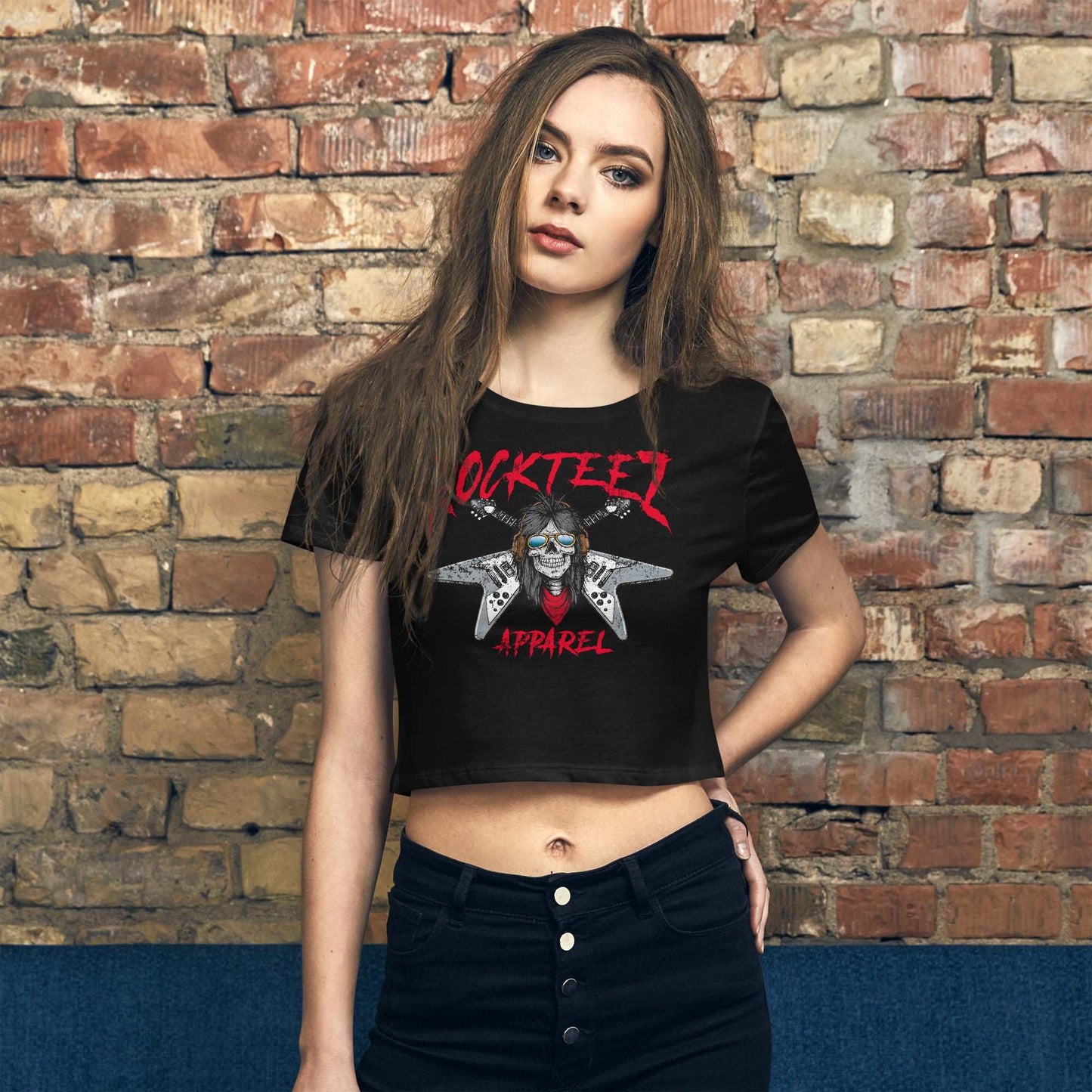 Rockteez Apparel WomenÃ¢â‚¬â„¢s Crop Tee