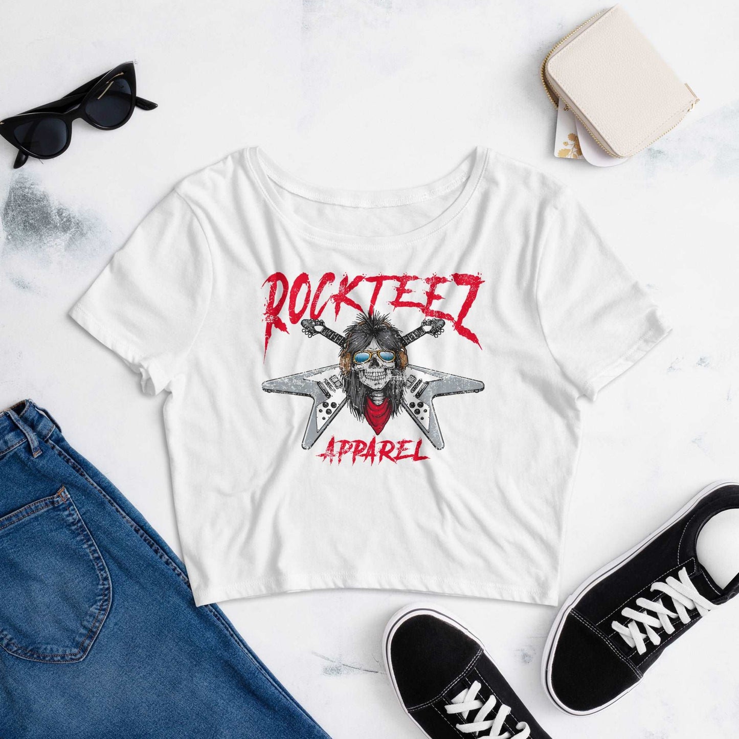 Rockteez Apparel WomenÃ¢â‚¬â„¢s Crop Tee