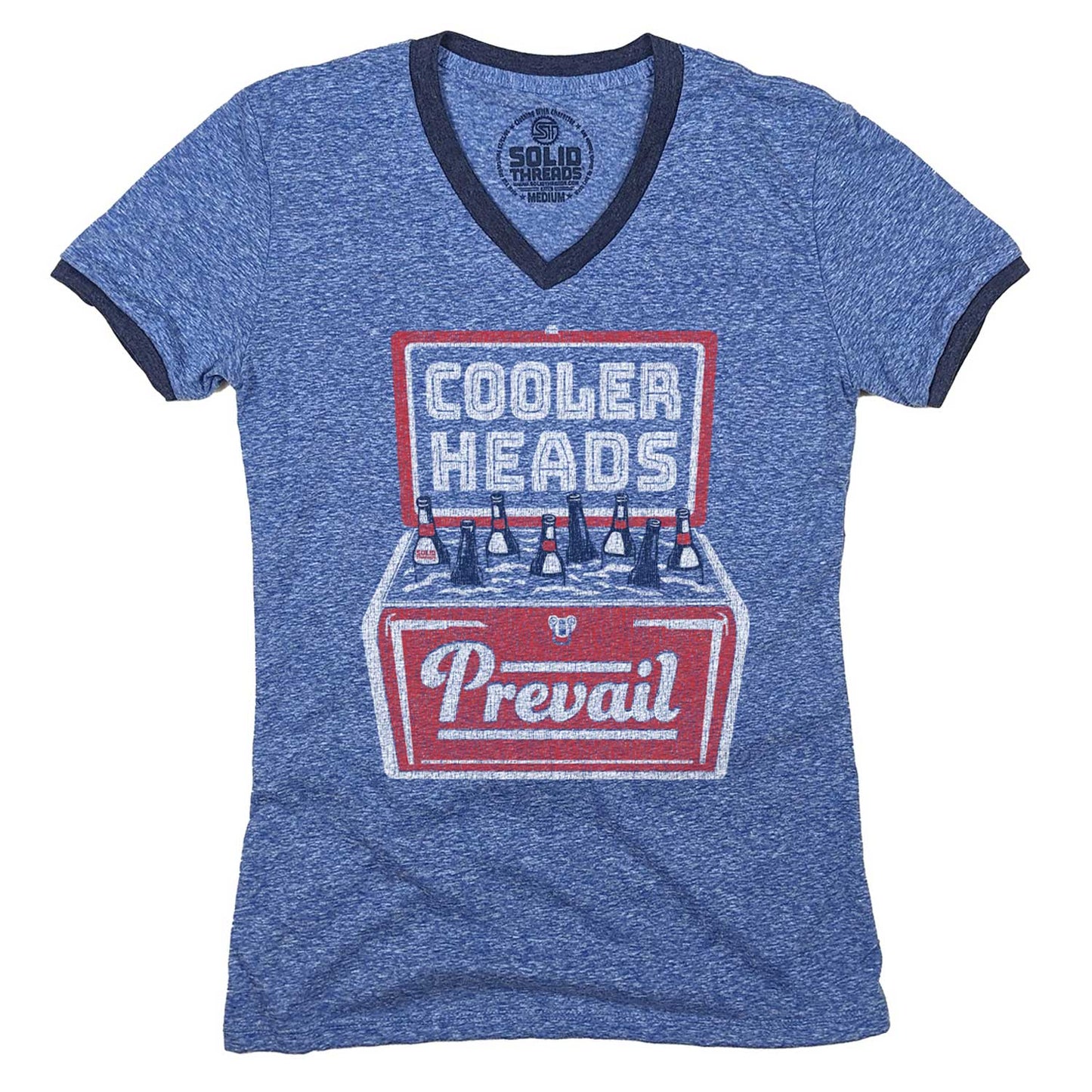 Women's Cooler Heads Ringer V-neck Tee