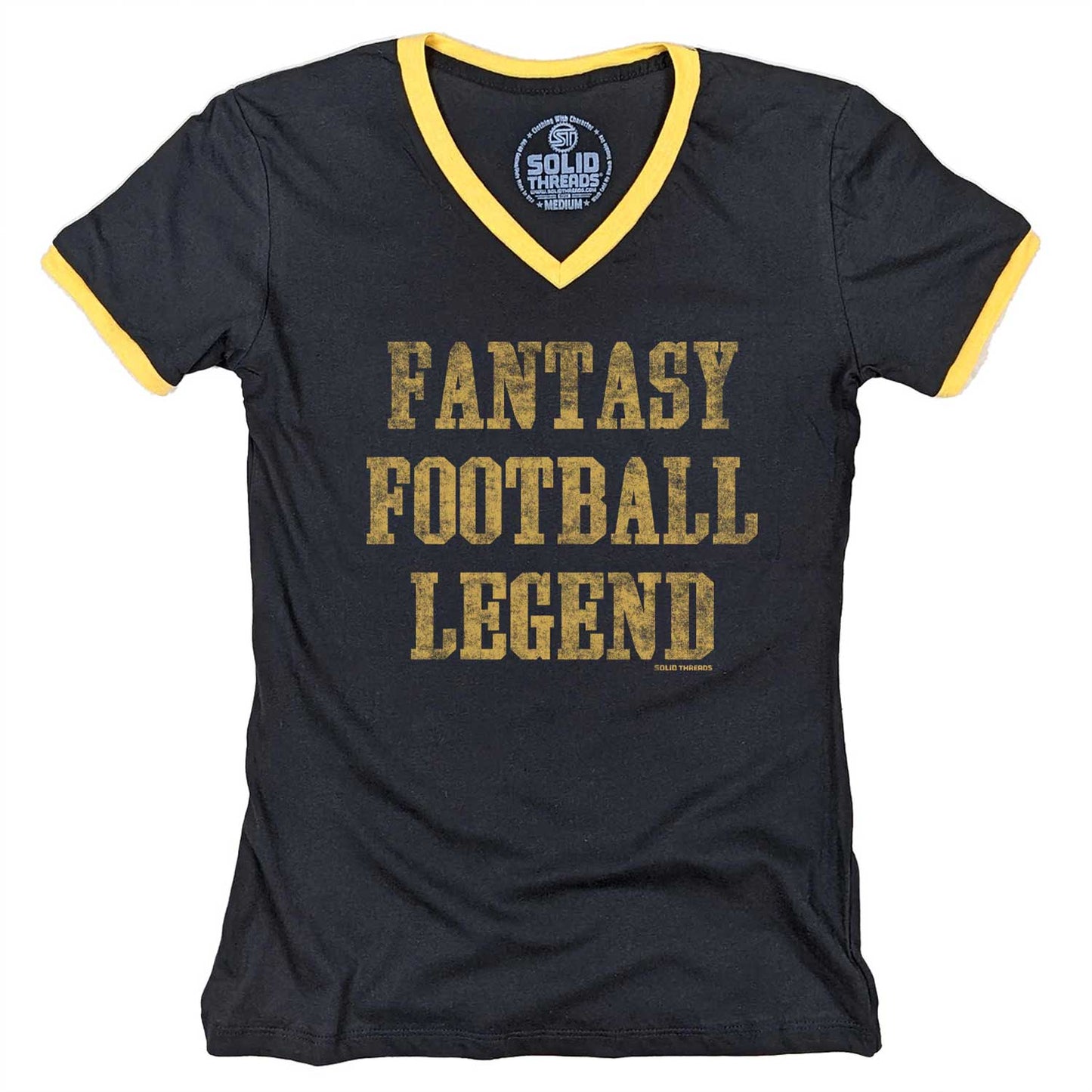 Women's Fantasy Football Legend Ringer V-Neck Tee