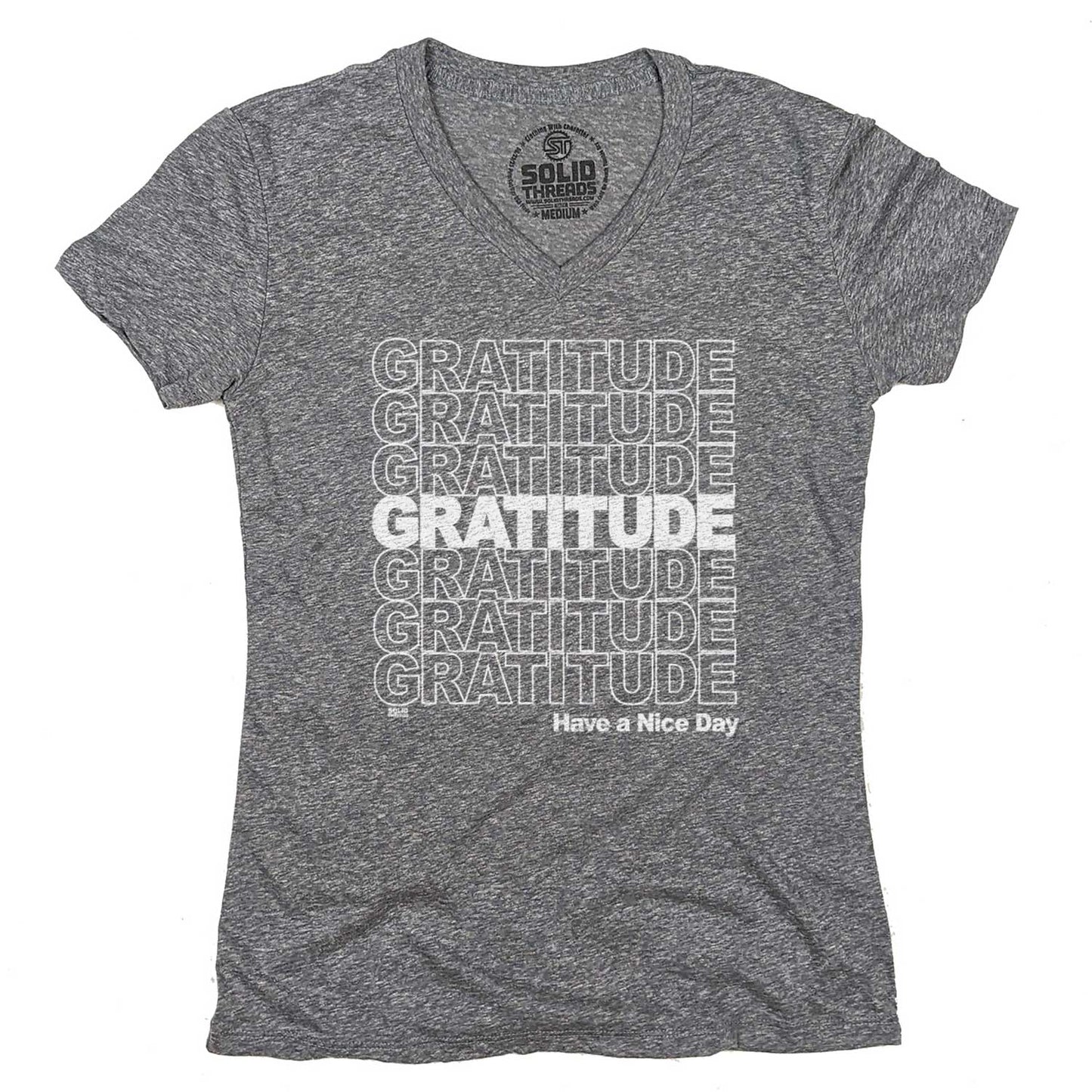 Women's Gratitude V-Neck Tee