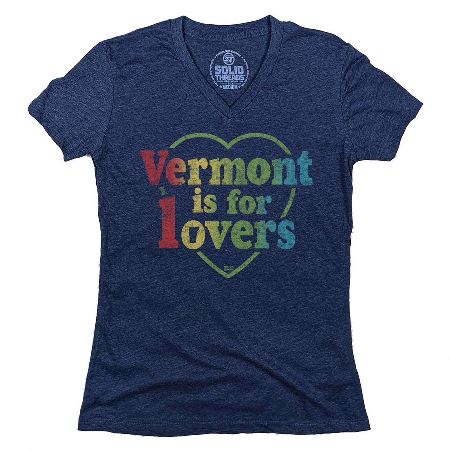 Women's Vermont is for Lovers V-Neck Tee