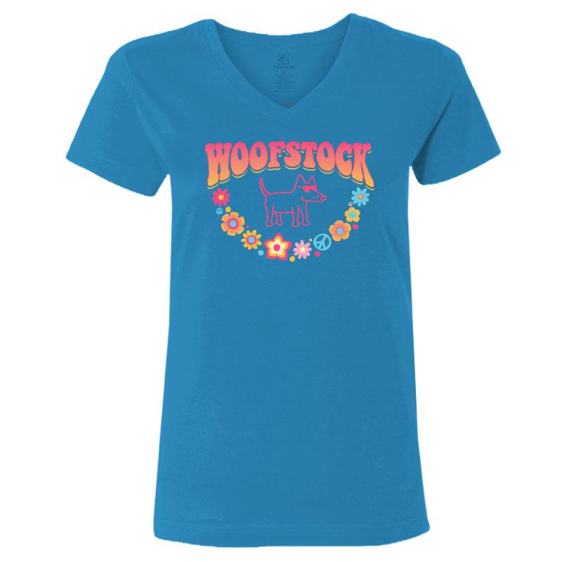 Woofstock - Ladies T-Shirt V-Neck