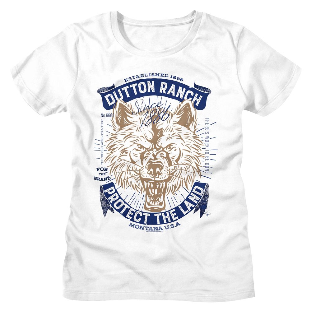 Yellowstone - Protect The Land Wolf Womens T-Shirt
