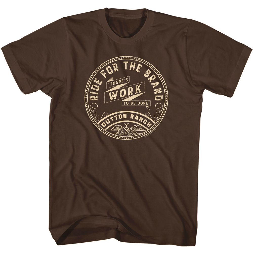 Yellowstone - Ride For The Brand Choc Boyfriend Tee
