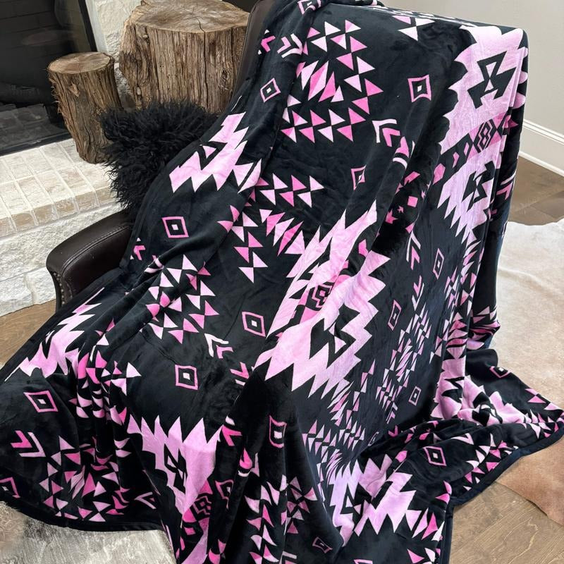 zThe Black Rose Soft Oversized Blanket